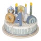 Tort aniversar cu decoratiuni pentru 1 - 5 ani - Albastru - Little Dutch Tort aniversar cu decoratiuni pentru 1 - 5 ani - Albastru - Little Dutch