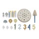 Tort aniversar cu decoratiuni pentru 1 - 5 ani - Albastru - Little Dutch Tort aniversar cu decoratiuni pentru 1 - 5 ani - Albastru - Little Dutch