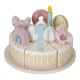 Tort aniversar cu decoratiuni pentru 1 - 5 ani - Roz - Little Dutch Tort aniversar cu decoratiuni pentru 1 - 5 ani - Roz - Little Dutch