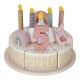 Tort aniversar cu decoratiuni pentru 1 - 5 ani - Roz - Little Dutch Tort aniversar cu decoratiuni pentru 1 - 5 ani - Roz - Little Dutch
