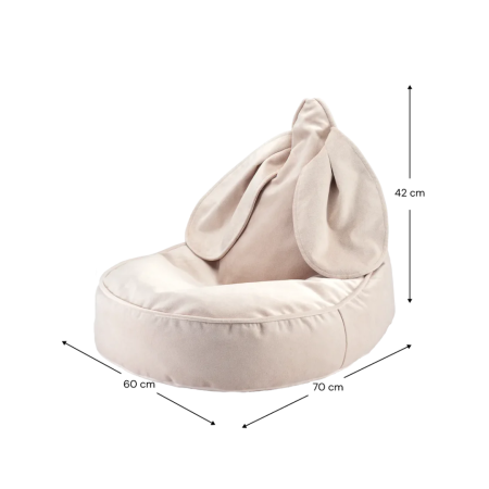 Fotoliu Beanbag Bunny pentru copii - Dusty Beige - Wigiwama