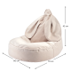 Fotoliu Beanbag Bunny pentru copii - Dusty Beige - Wigiwama