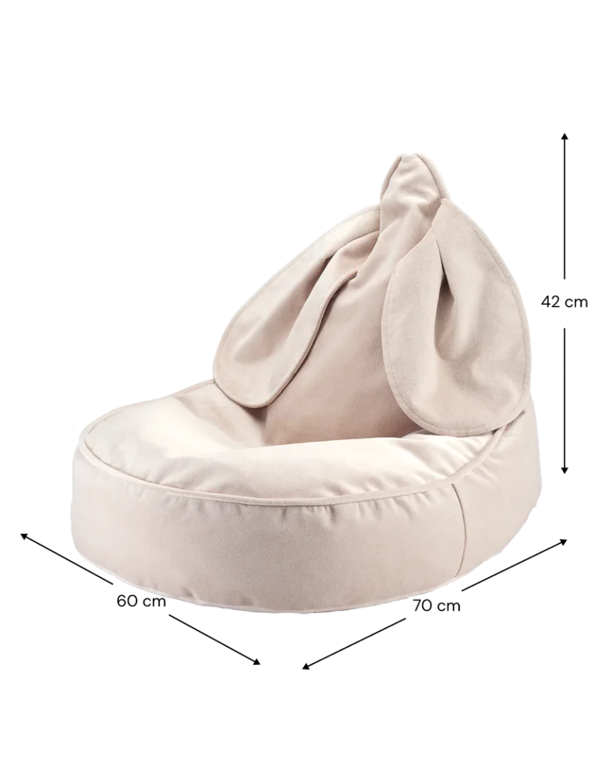 Fotoliu Beanbag Bunny pentru copii - Dusty Beige - Wigiwama