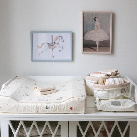 Saltea de infasat cu husa detasabila 63 x 49 cm - Carousel - Cam Cam Copenhagen