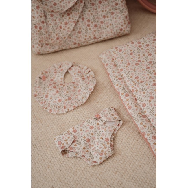 Geanta de maternitate cu accesorii pentru papusi - Soft Flowers - Little Dutch