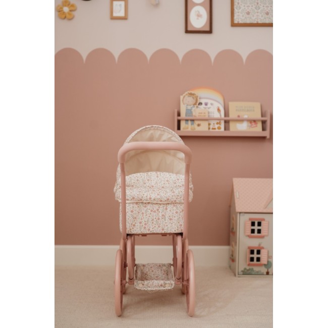 Carucior cu landou pentru papusi - Pink - Little Dutch