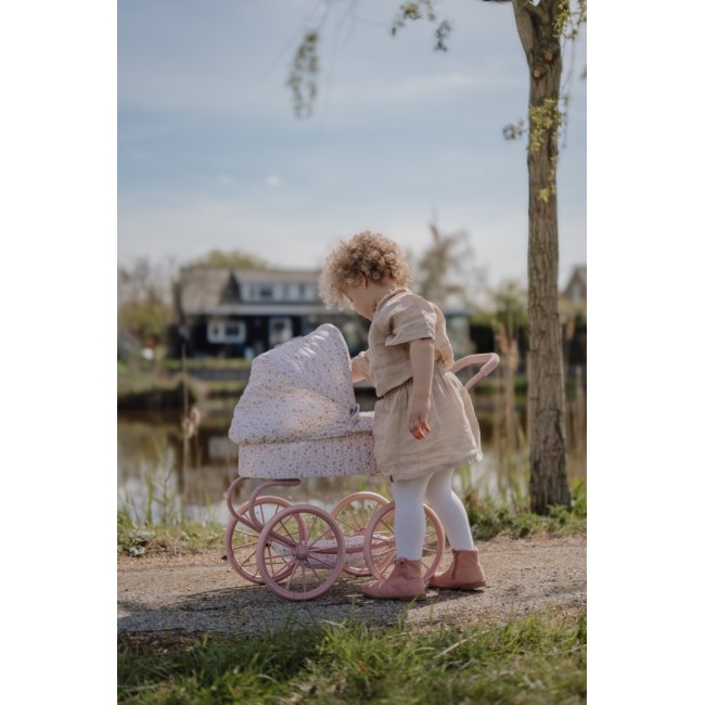 Carucior cu landou pentru papusi - Pink - Little Dutch