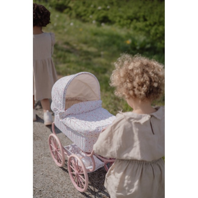 Carucior cu landou pentru papusi - Pink - Little Dutch