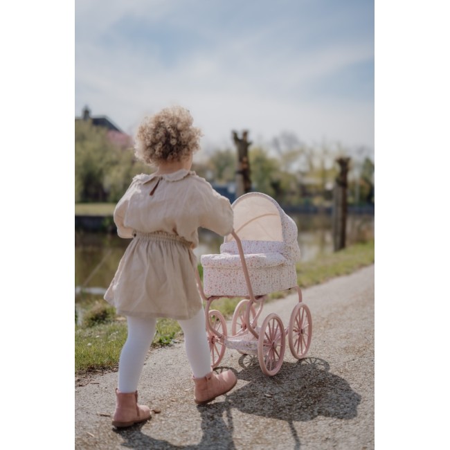 Carucior cu landou pentru papusi - Pink - Little Dutch