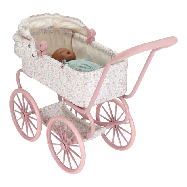 Carucior cu landou pentru papusi - Pink - Little Dutch