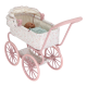Carucior cu landou pentru papusi - Pink - Little Dutch