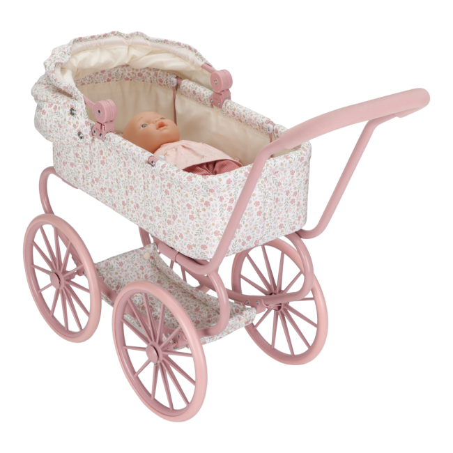 Carucior cu landou pentru papusi - Pink - Little Dutch
