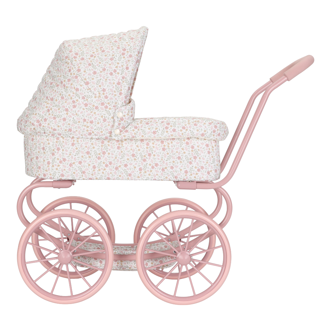 Carucior cu landou pentru papusi - Pink - Little Dutch