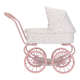 Carucior cu landou pentru papusi - Pink - Little Dutch