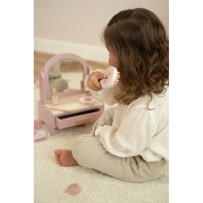 Masuta de toaleta cu accesorii pentru copii - Pink - Little Dutch