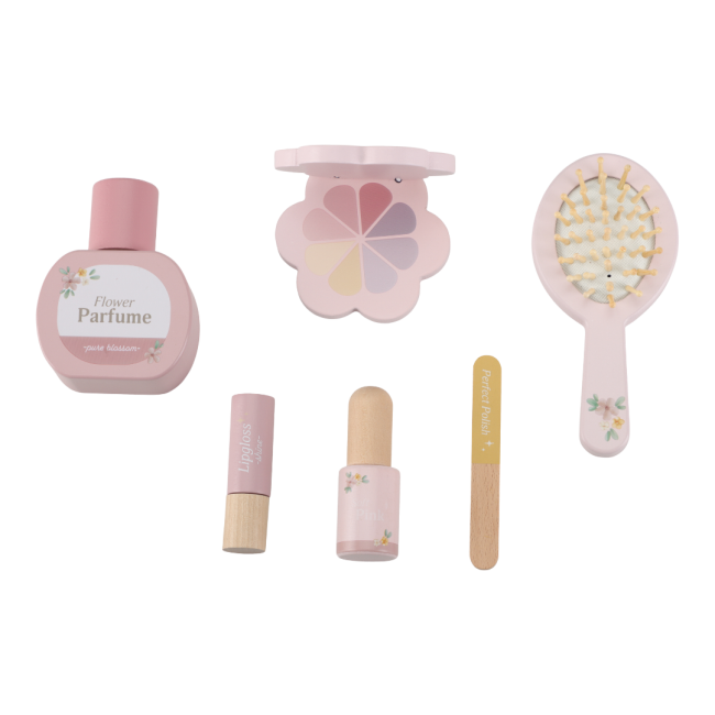 Masuta de toaleta cu accesorii pentru copii - Pink - Little Dutch