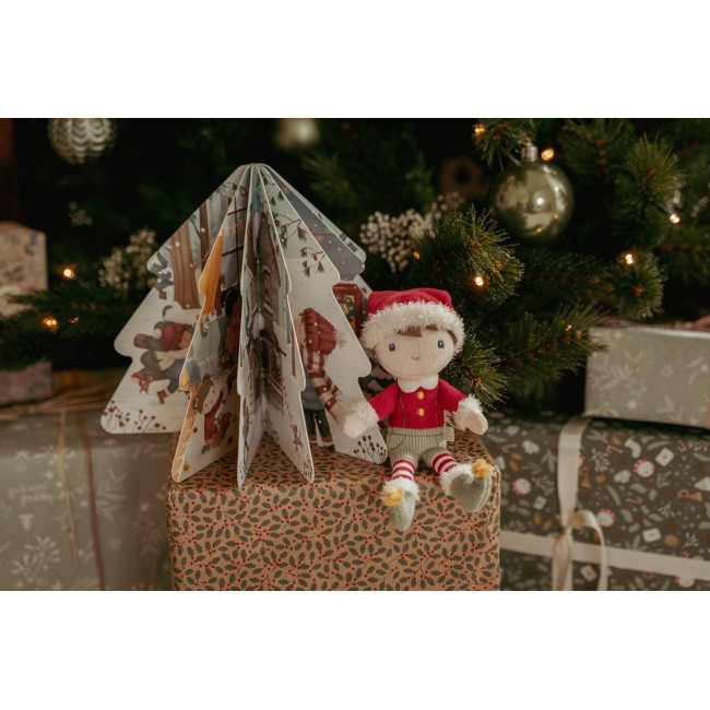 Set cadou pentru Craciun - Carte + papusa - Little Dutch