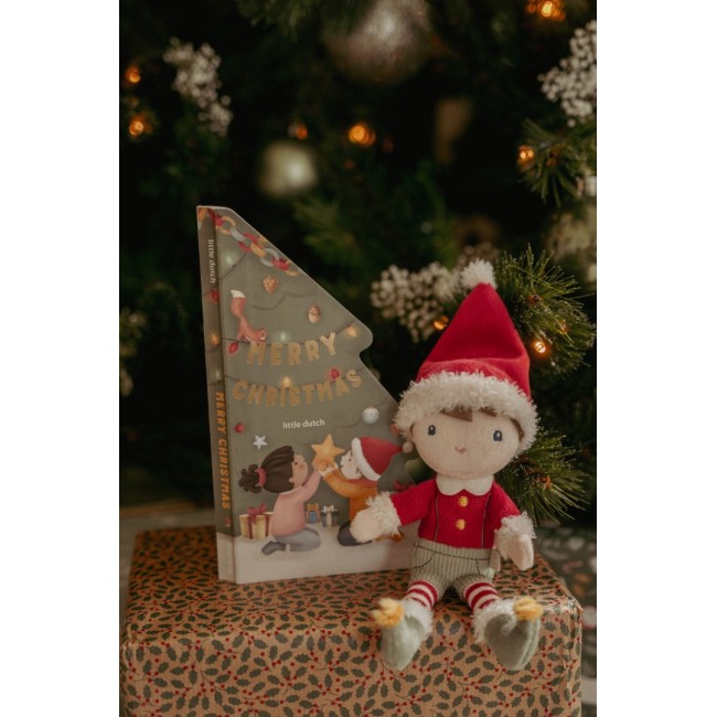 Set cadou pentru Craciun - Carte + papusa - Little Dutch