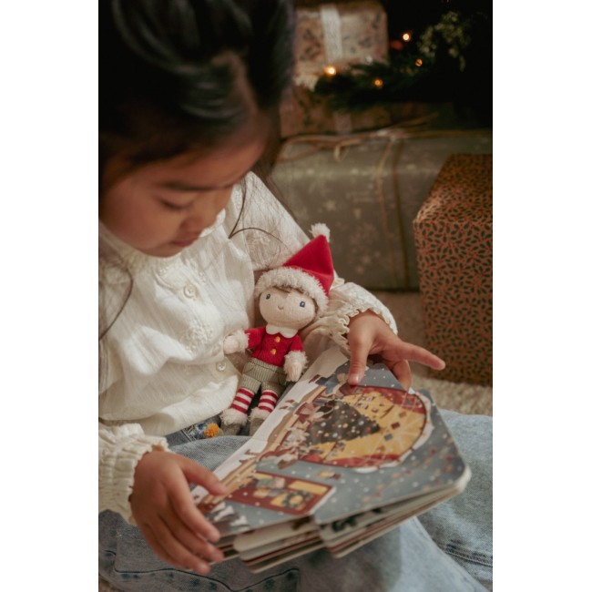 Set cadou pentru Craciun - Carte + papusa - Little Dutch