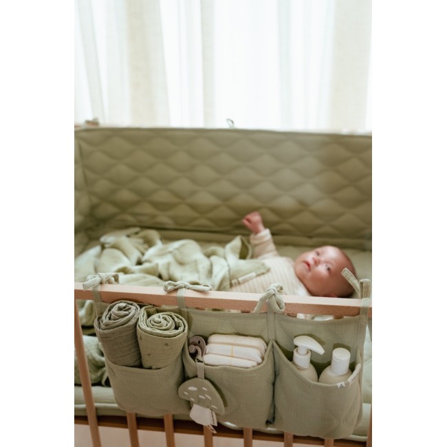 Organizator din bumbac organic pentru patut - Pure Sage - Little Dutch