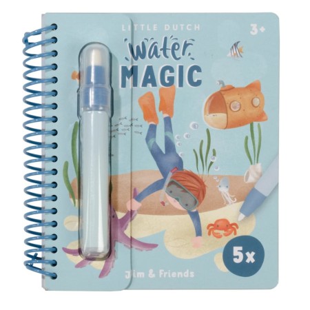 Carte magica de colorat cu apa - Jim - Little Dutch