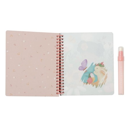 Carte magica de colorat cu apa - Rosa - Little Dutch