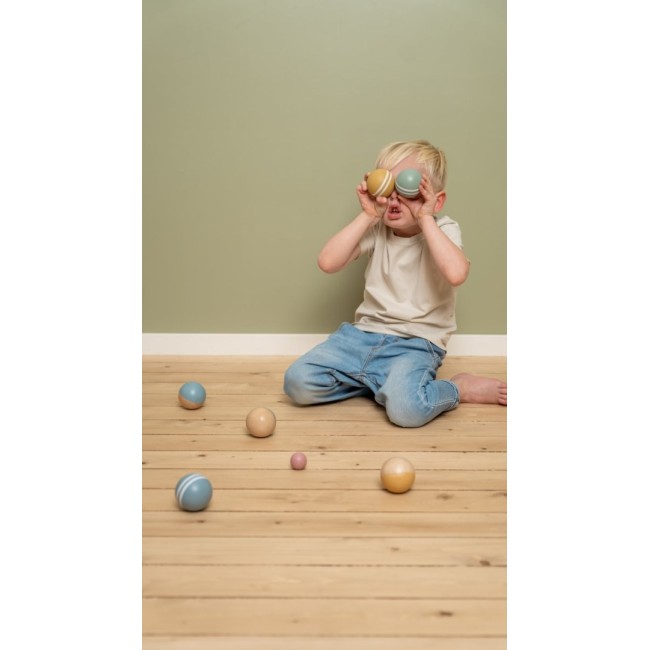 Joc cu mingi din lemn FSC - Little Dutch Joc cu mingi din lemn FSC - Little Dutch
