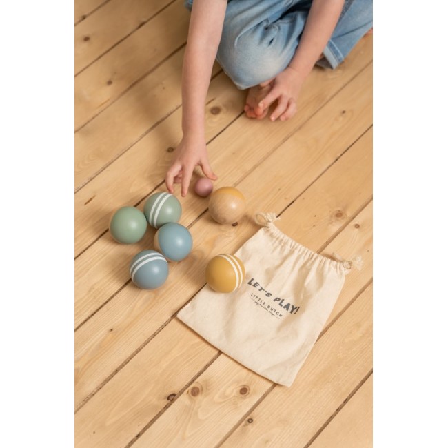 Joc cu mingi din lemn FSC - Little Dutch Joc cu mingi din lemn FSC - Little Dutch