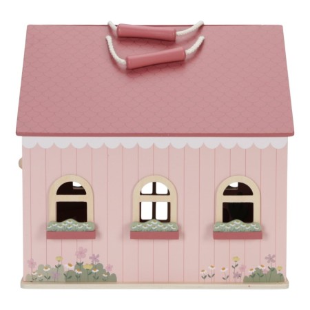 Casuta de papusi portabila din lemn FSC cu mobilier - Little Dutch