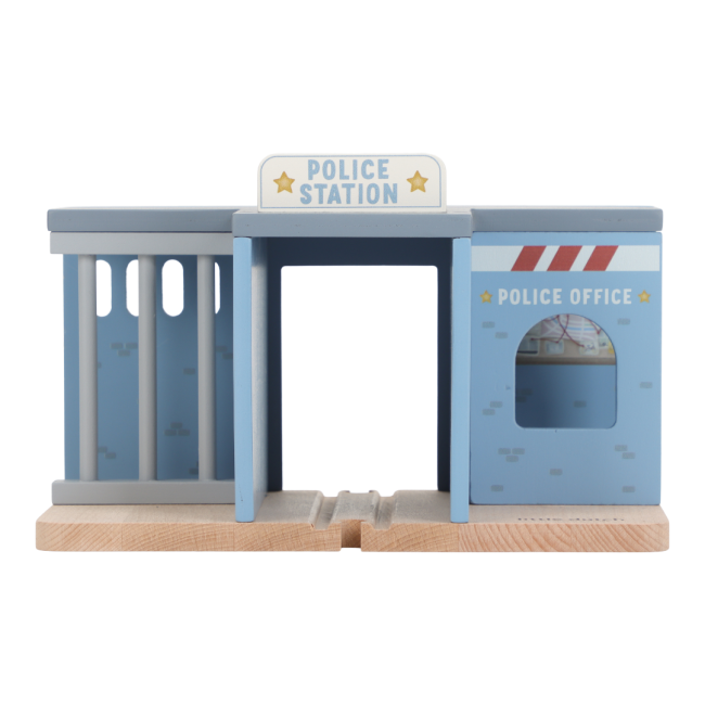 Sectie de politie cu figurine din lemn FSC - Little Dutch