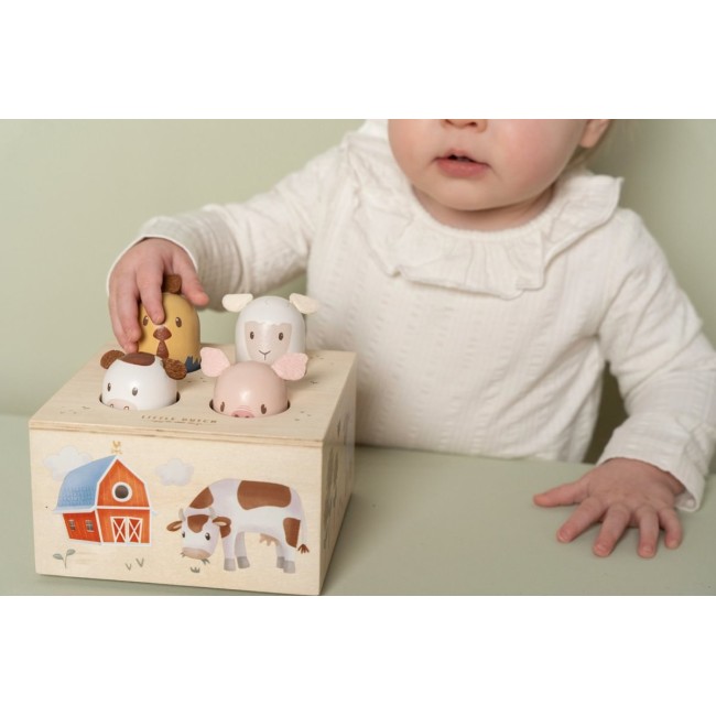 Jucarie din lemn FSC - Pop - up - Little Farm - Little Dutch Jucarie din lemn FSC - Pop - up - Little Farm - Little Dutch