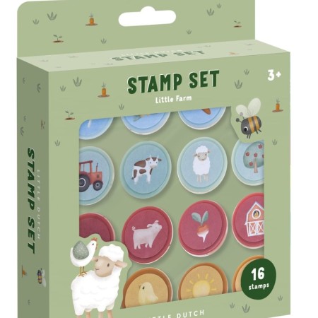 Stampile cu tus pentru copii - Little Farm - Little Dutch