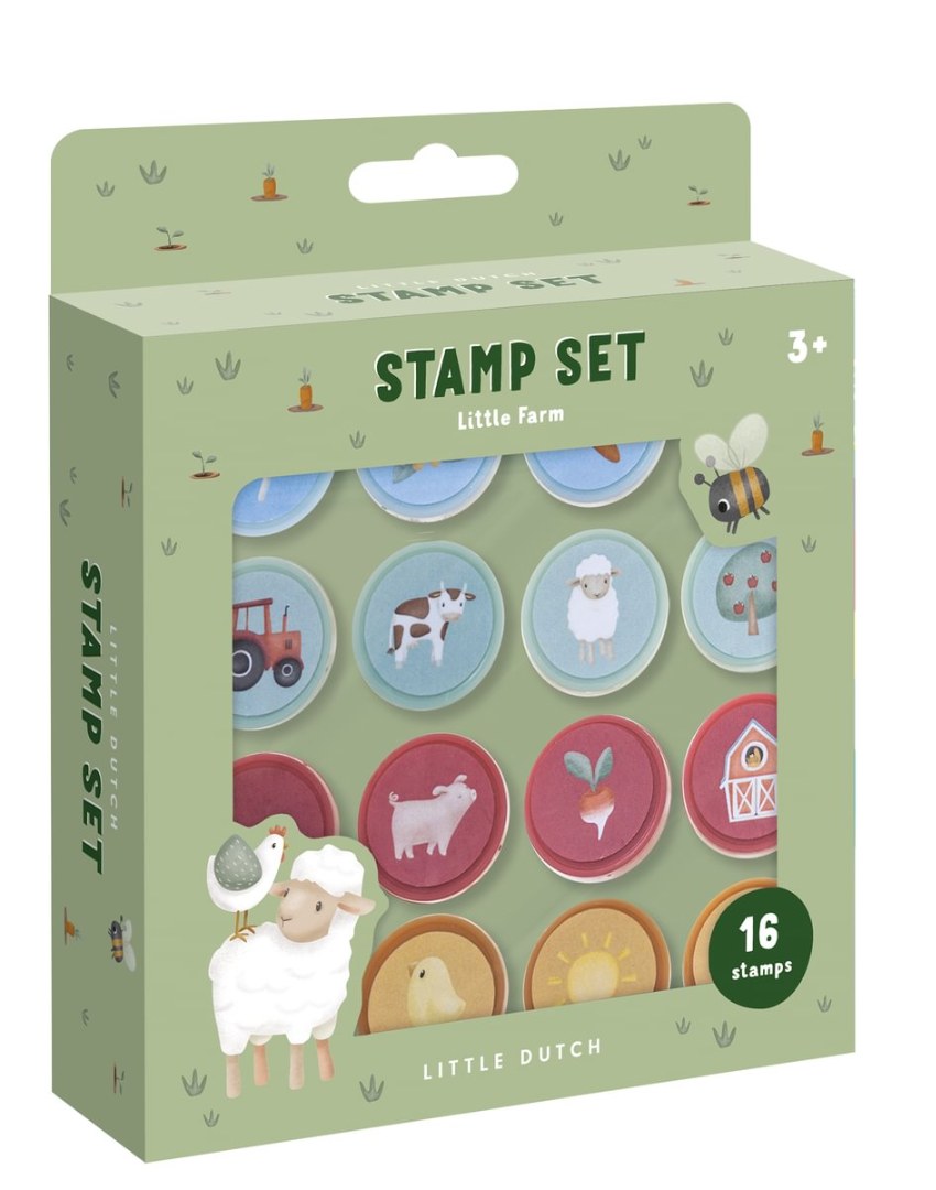 Stampile cu tus pentru copii - Little Farm - Little Dutch