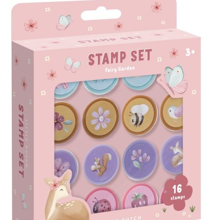 Stampile cu tus pentru copii - Fairy Garden - Little Dutch