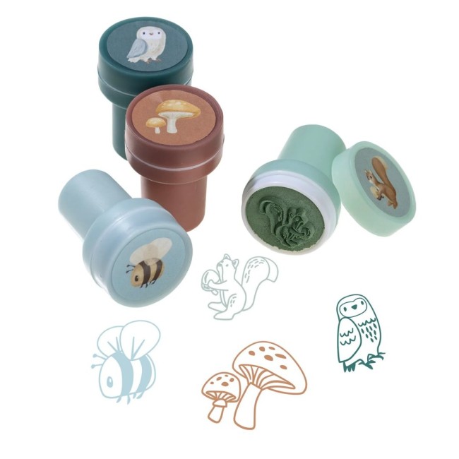 Stampile cu tus pentru copii - Forest Friends - Little Dutch Stampile cu tus pentru copii - Forest Friends - Little Dutch