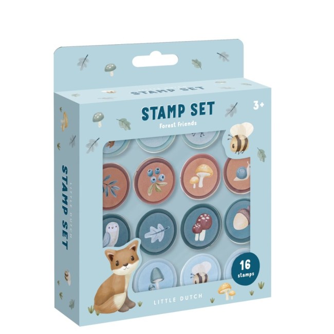 Stampile cu tus pentru copii - Forest Friends - Little Dutch Stampile cu tus pentru copii - Forest Friends - Little Dutch