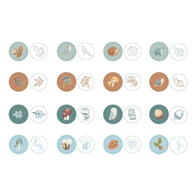Stampile cu tus pentru copii - Forest Friends - Little Dutch Stampile cu tus pentru copii - Forest Friends - Little Dutch