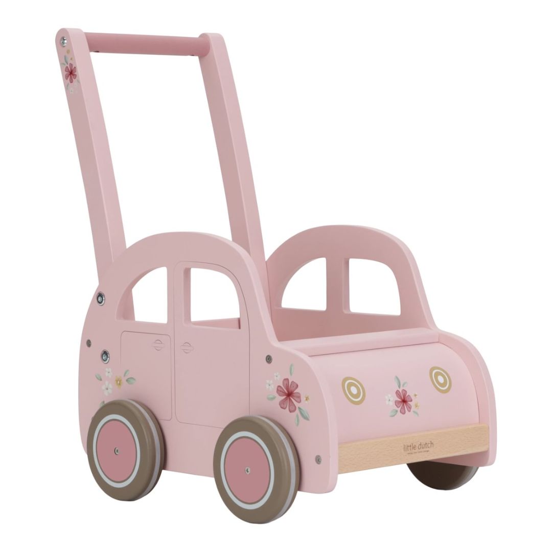 Premergator din lemn - Minivan Pink - Little Dutch