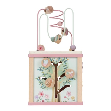 Jucarie Cub cu Activitati din lemn FSC - Pink - Fairy Garden - Little Dutch