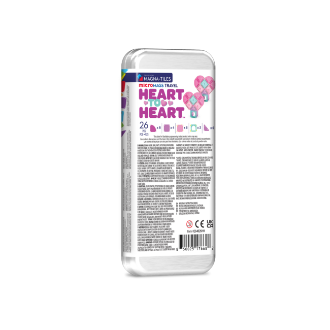 Set magnetic de constructie Magna-Tiles Travel 26 de piese - Heart to Heart