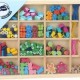 Set de creat bijuterii - din lemn - diverse forme si culori - Small Foot