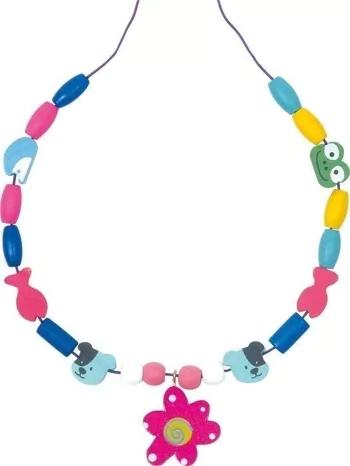 Set de creat bijuterii - din lemn - diverse forme si culori - Small Foot