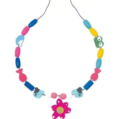 Set de creat bijuterii - din lemn - diverse forme si culori - Small Foot