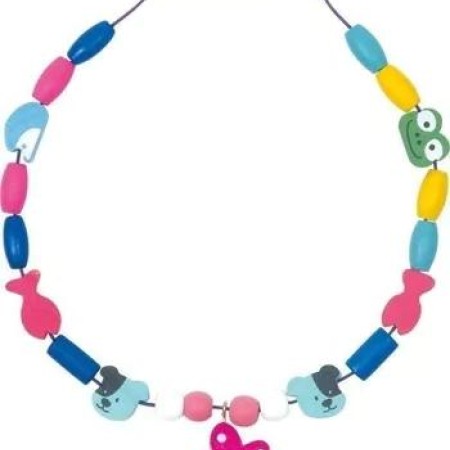 Set de creat bijuterii - din lemn - diverse forme si culori - Small Foot Set de creat bijuterii - din lemn - diverse forme si culori - Small Foot