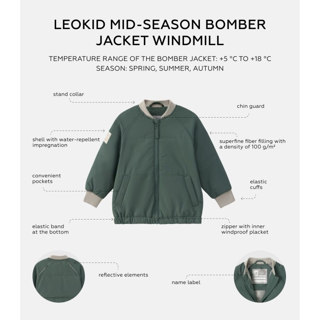 Geaca bomber - Green Seed - Leokid