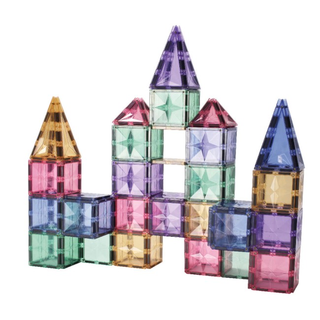 Set de constructie magnetic - Mega Creative Pack Pastel - 210 piese - Cleverclixx