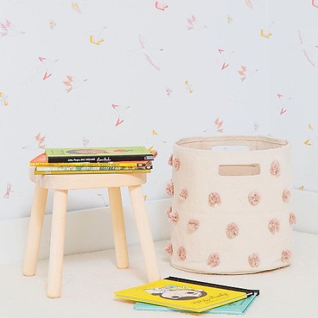 Cos de depozitare - Pom Pom - 33 x 30,5 cm - 100% bumbac natural - Pehr