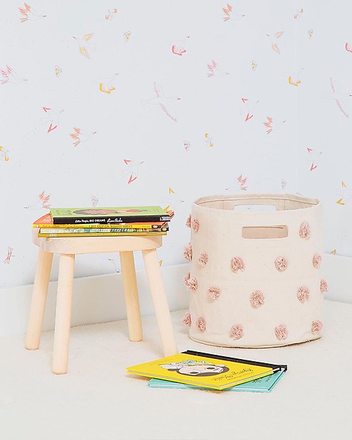 Cos de depozitare - Pom Pom - 33 x 30,5 cm - 100% bumbac natural - Pehr