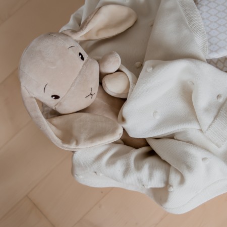 Iepuras din plus - crem cu urechi crem - 35cm - Effiki