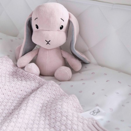 Iepuras din plus - roz cu urechi gri - 20 cm - Effiki